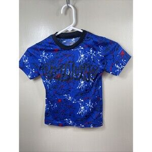 Vintage Youth T-Shirt‎ Blue Splatter Paint Graphic Tee